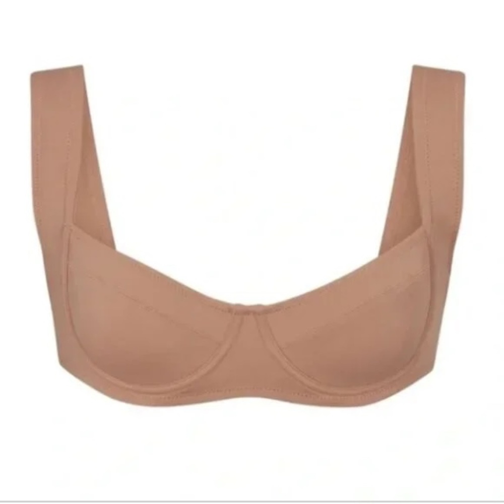 NWT SKIMS SHAPING SWIM UNLINED UNDERWIRE BIKINI TOP - SIENNA